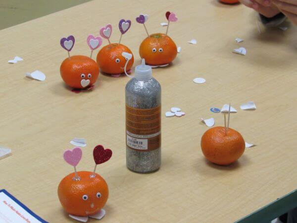 Cute Love Bug Art & Craft  For Kids Mandarin Orange Crafts & Activities for Kids