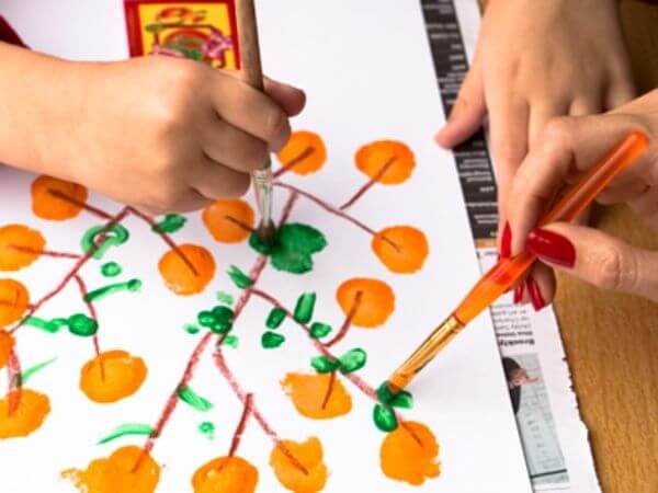 Mandarin Orange Painting Art For Kids Mandarin Orange Crafts & Activities for Kids