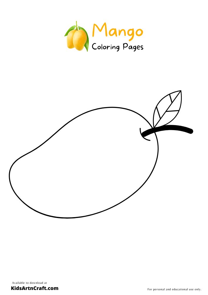 Mango Coloring Pages For Kids – Free Printables
