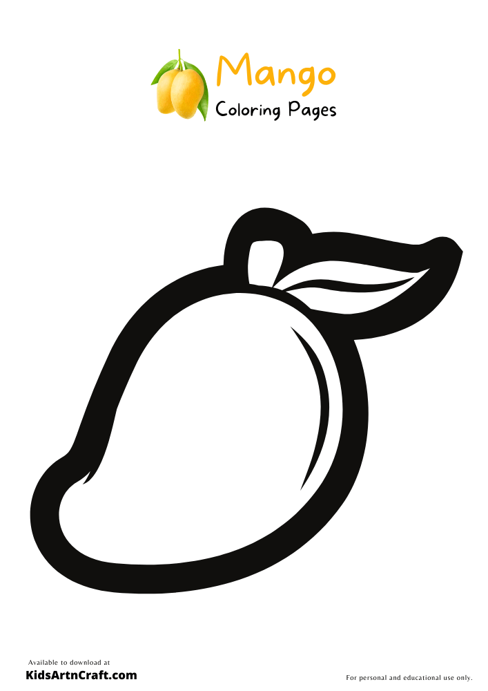 Mango Coloring Pages For Kids – Free Printables