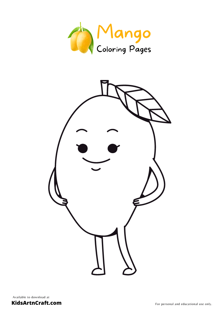 Mango Coloring Pages For Kids – Free Printables - Kids Art & Craft