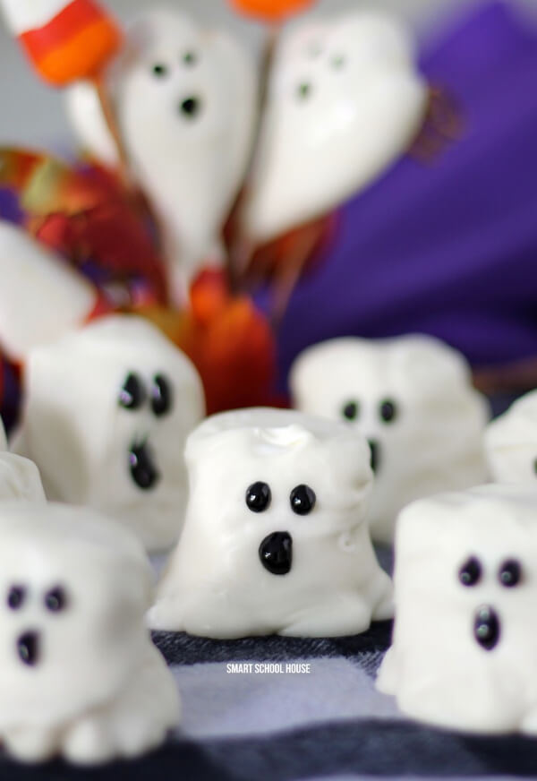 Recipe Ideas For Halloween Treats Marshmallow Ghost - Spooky Halloween Treats For Kids