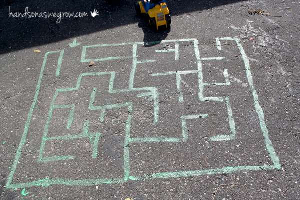 Big Chalk Maze Activities For Preschoolers