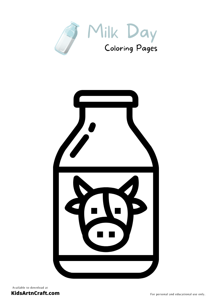 Milk Day Coloring Pages For Kids – Free Printables