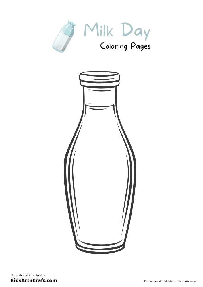 Milk Day Coloring Pages For Kids – Free Printables