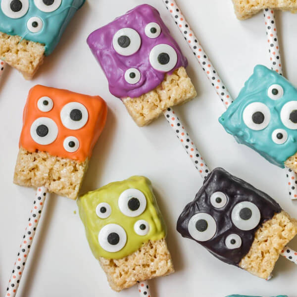 Recipe Ideas For Halloween Treats Monster Rice Krispie Treats For Kids