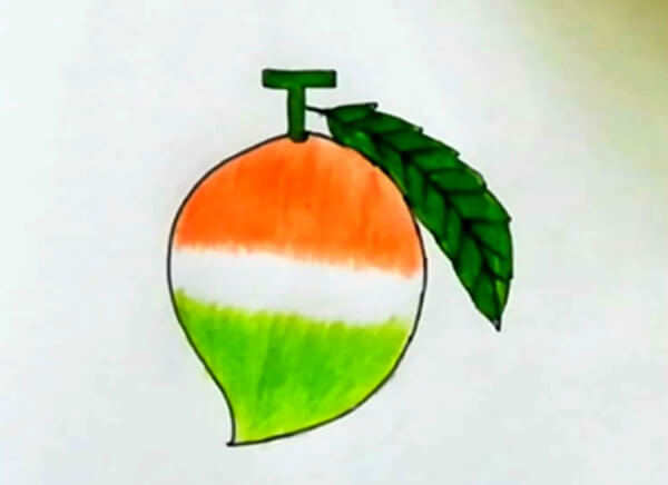National Fruit Mango Drawing Craft Idea