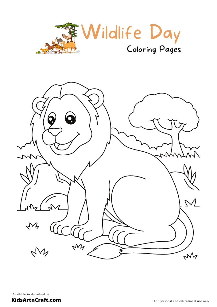 National Wildlife Day Coloring Pages For Kids – Free Printables