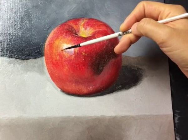 Oil Color Apple Painting Video Tutorial
