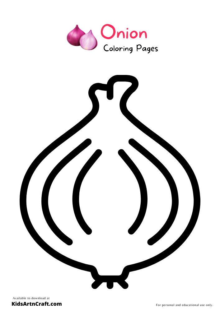Onion Coloring Pages For Kids – Free Printables