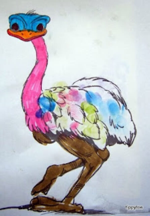 Ostrich Craft & Activities For Kids Simple Ostrich Art Project Idea For Kids