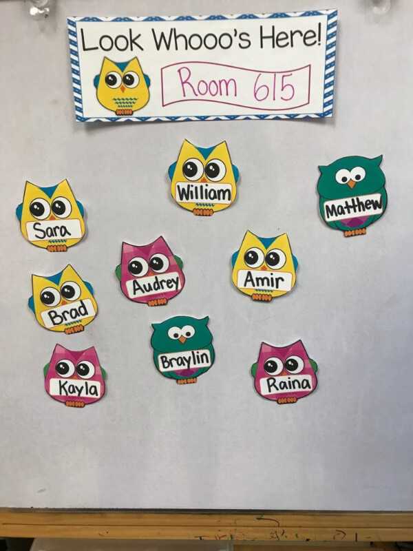 Owl Attendance Board Classroom Activities