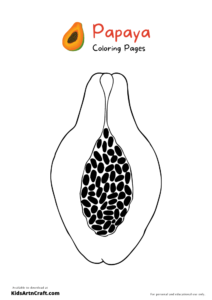Papaya Coloring Pages For Kids – Free Printables - Kids Art &amp; Craft