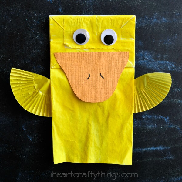 Paper Bag Duck Craft For Kids