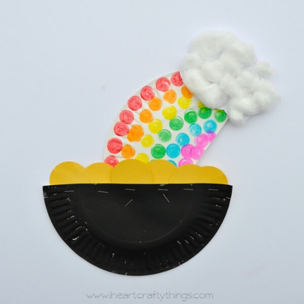 Paper Plate Gold Coin Rainbow Craft Ideas