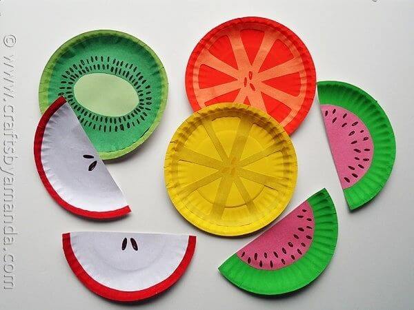 Paper Plate Kiwi Fruit Craft For Kindergarten