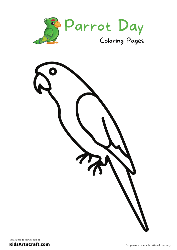 World Parrot Day Coloring Pages For Kids – Free Printables
