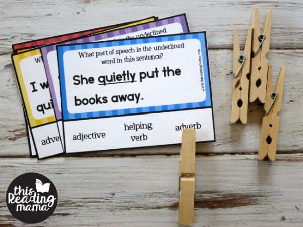 Clip Cards Grammar Activity For Kids