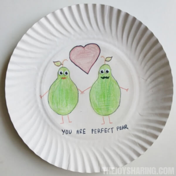 Paper Plate Pear Drawing Ideas For Kids