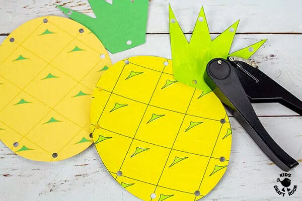 Pineapple Lacing Craft For Kids