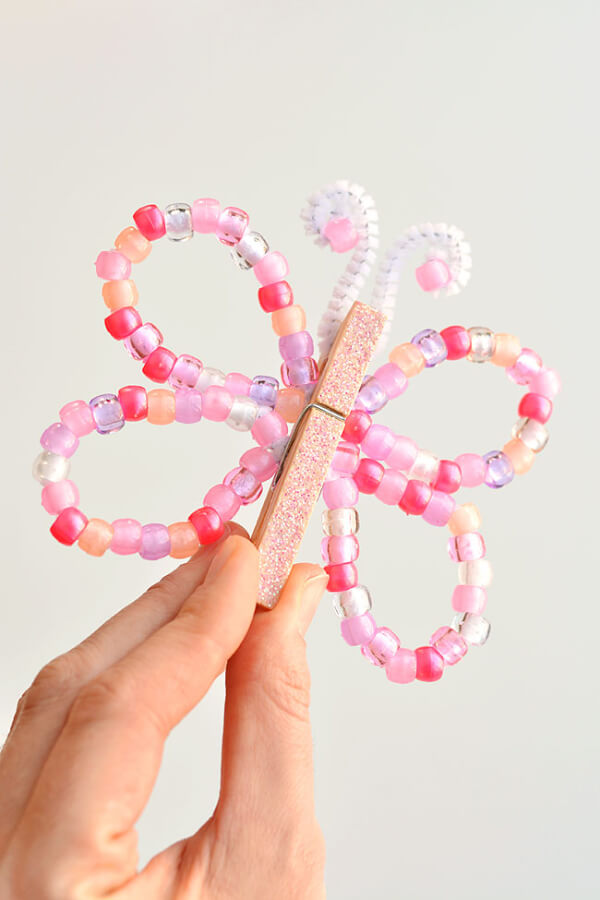 Pipe Cleaner Butterflies Craft With Beads