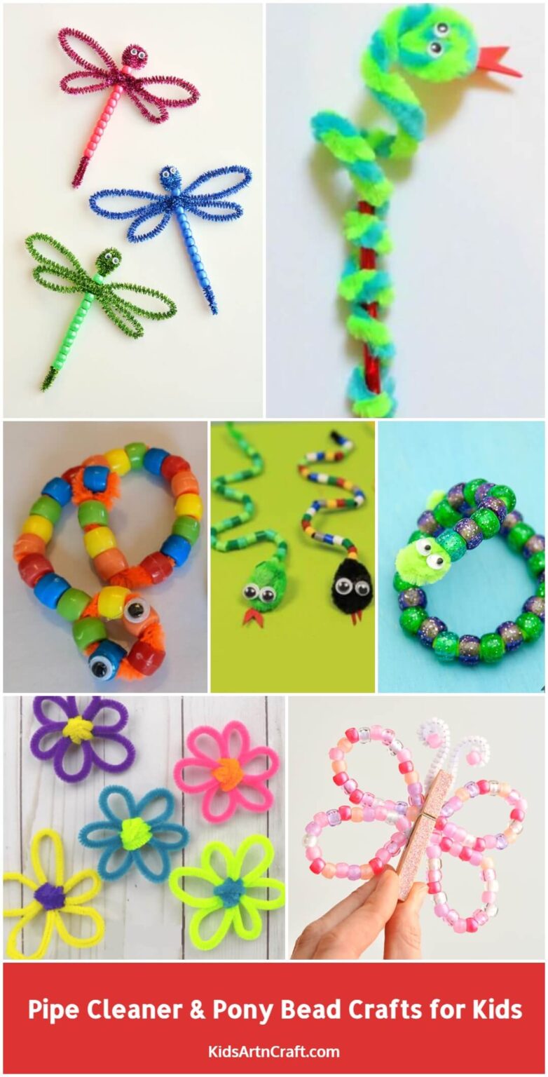 Pipe Cleaner and Pony Bead Crafts for Kids Kids Art & Craft