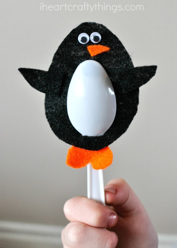 Penguin Craft & Activities Ideas Plastic Spoon Penguin Craft For Kids