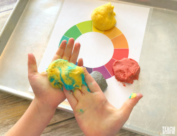 Play Dough Color Mixing Recipe For Kids