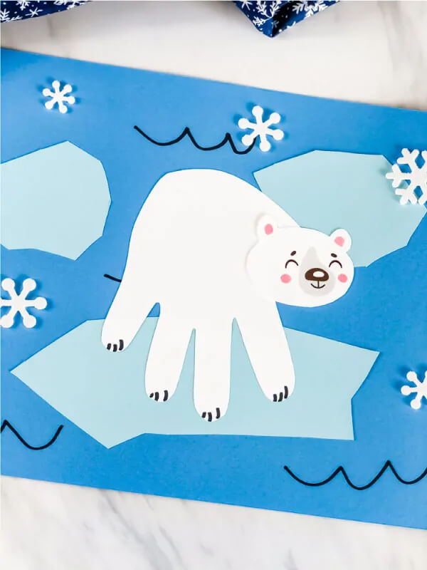 Easy Pola Bear Handprint Craft Winter Handprint Crafts For Kids
