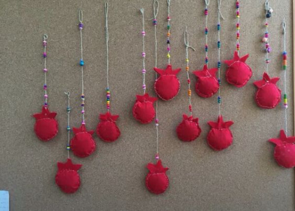 Pomegranate Art & Craft Idea For Kids