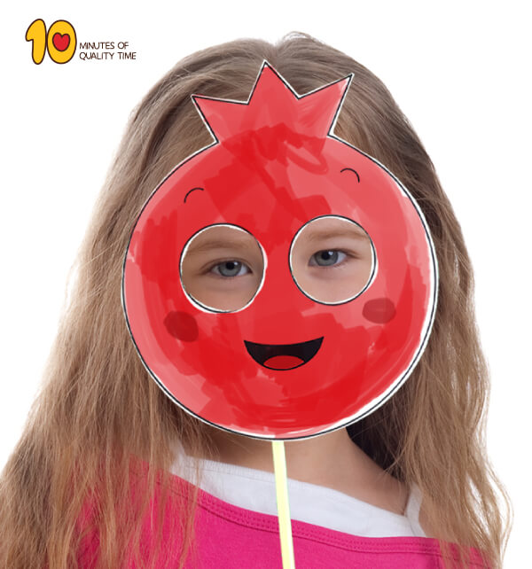 Pomegranate Crafts & Activities for Kids Pomegranate Printable Mask Craft