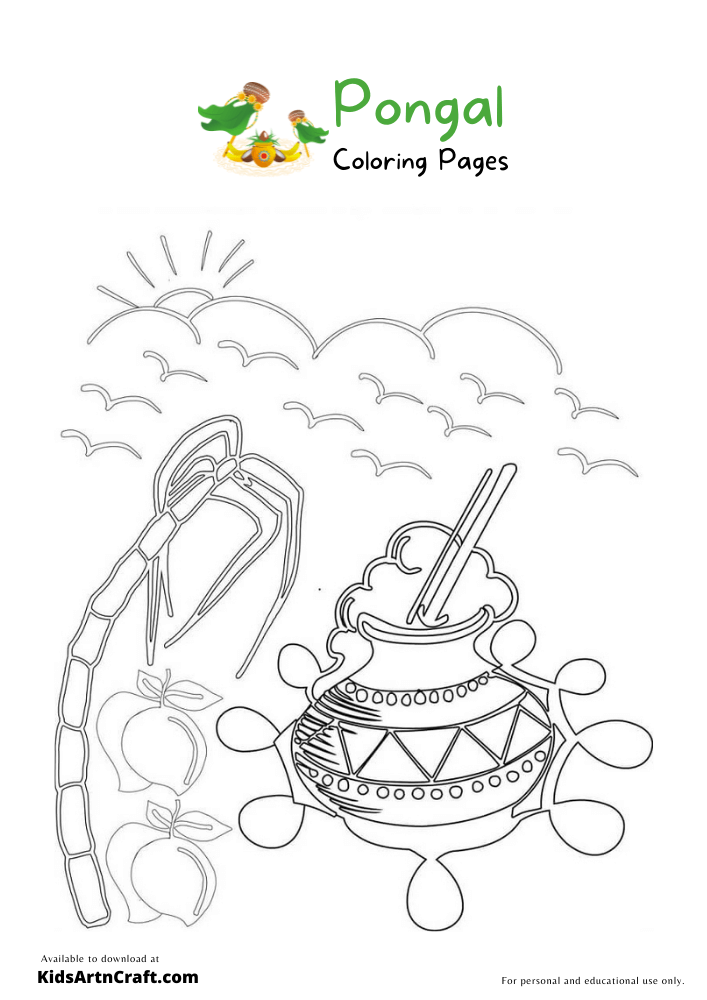 Pongal Coloring Pages For Kids – Free Printables