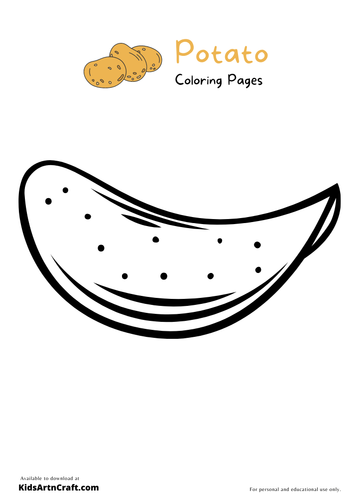 Potato Coloring Pages For Kids – Free Printables