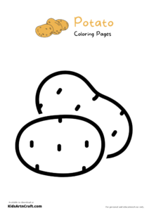 Potato Coloring Pages For Kids – Free Printables - Kids Art &amp; Craft