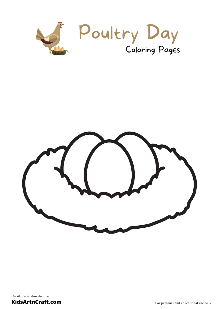 Poultry Day Coloring Pages For Kids – Free Printables