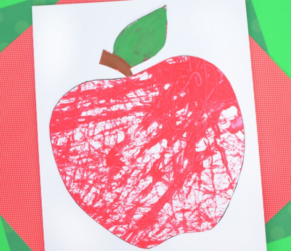 Preschool Marble Painting Apple Crafts Apple Paintings for Kids