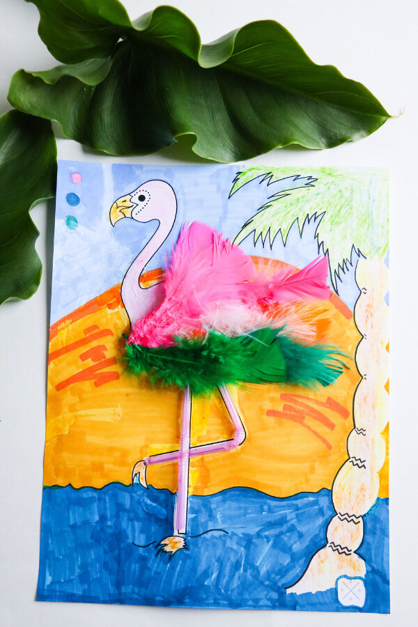 Flamingo Craft & Activities For Kids Fun & Easy DIY Flamingo Printable Craft