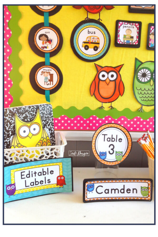Printable Owl Themed Classroom Ideas For Kids