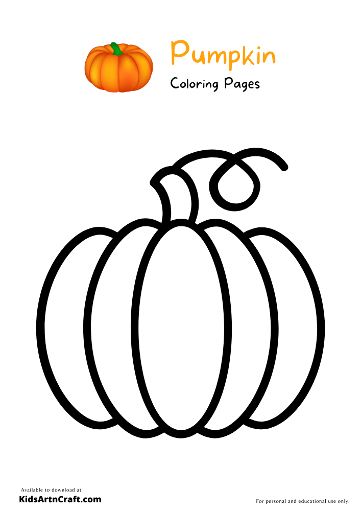 Pumpkins Coloring Pages For Kids – Free Printables