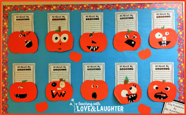 Pumpkin Writing Bulletin Board Idea For Classroom