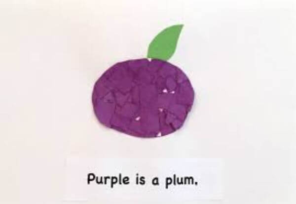 Purple Is A Plum Fruits Craft Ideas