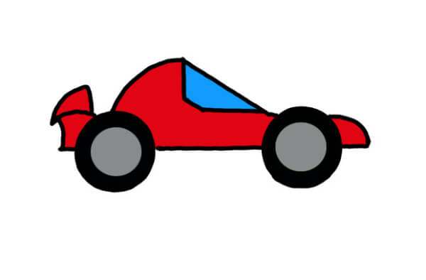 Racing Car Drawing For Kids
