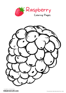 Raspberry Coloring Pages For Kids – Free Printables - Kids Art &amp; Craft