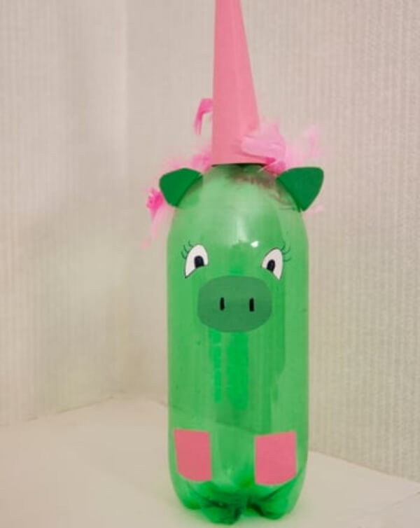 Recycled Bottle Piggy Craft For Kids Recycled Plastic Bottle Ideas for Kids