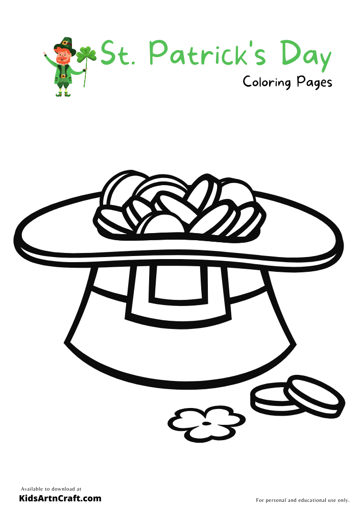 Saint Patrick’s Day Coloring Pages For Kids – Free Printables