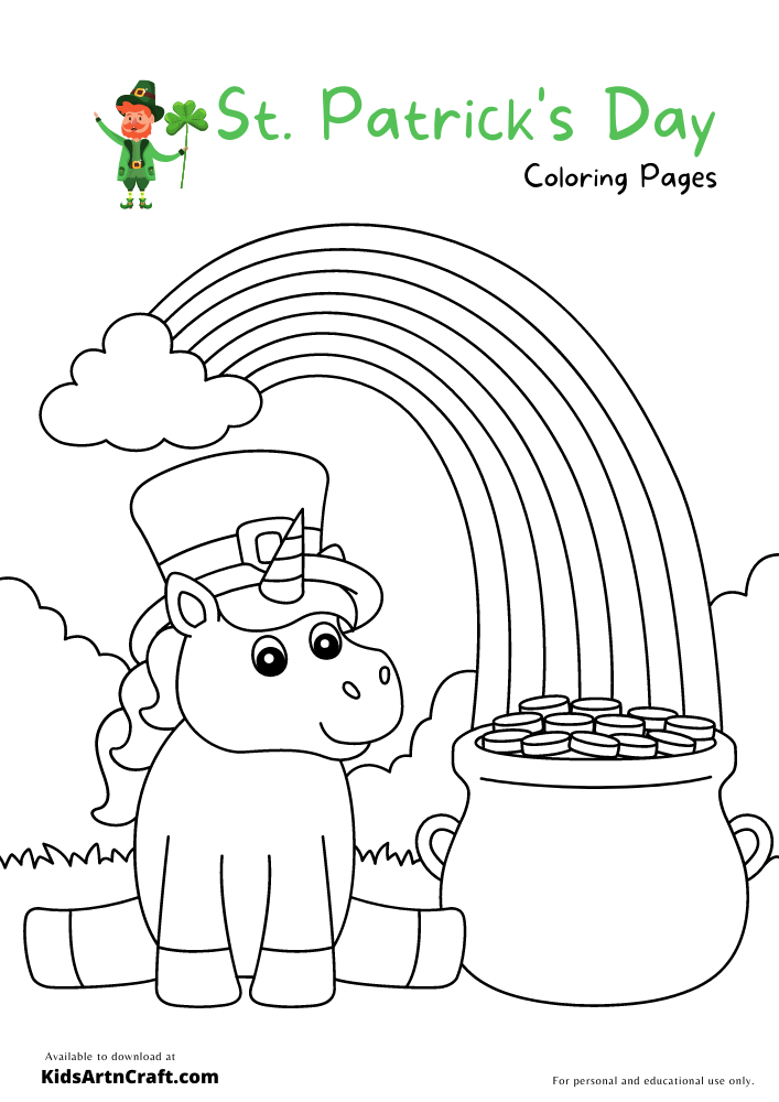 Saint Patrick’s Day Coloring Pages For Kids – Free Printables
