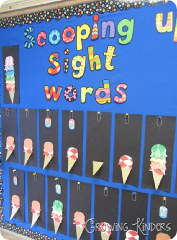 Data Collection Activities for Classroom Scooping Up Sight Words Assessment For Kindergarten