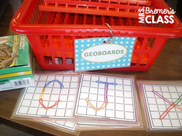 Simple Alphabet Geoboards Activities For Kids Geoboard Activities for Classroom