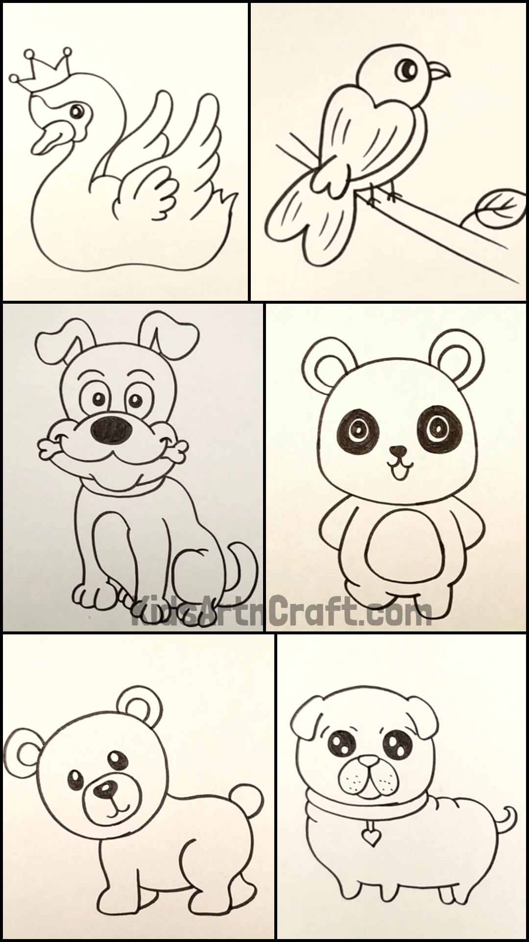 Simple Animal Drawing Ideas for Kids