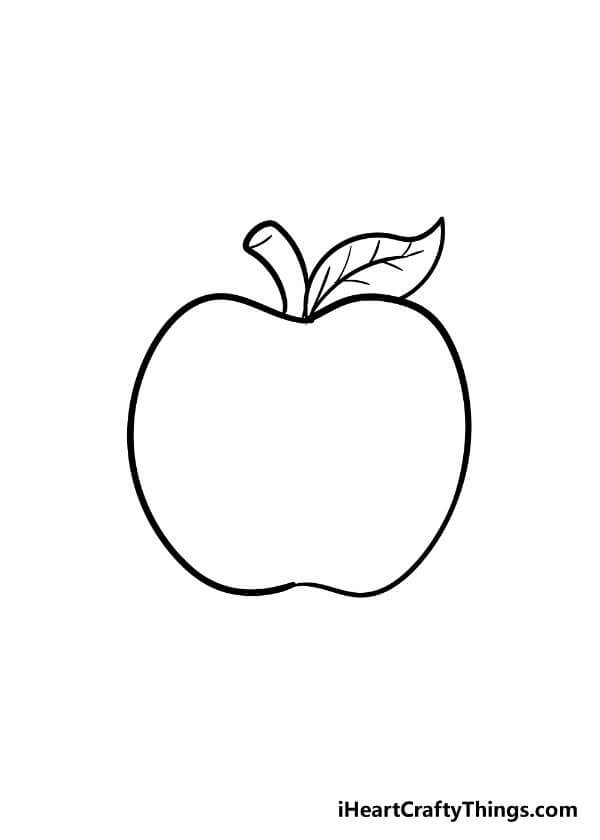 Simple Apple Drawing Tutorial For Kids Apple Drawing & Sketches for Kids